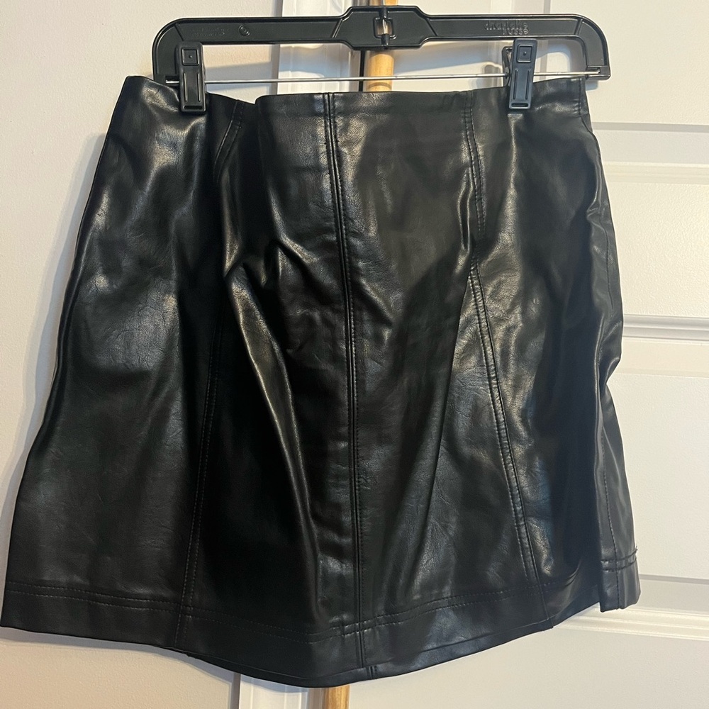 Faux Leather Mini Skirt